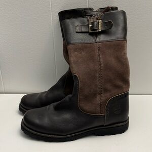 Timberland leather girls boots size 4 (fit 6-6.5 women) READ